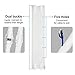 Yecaye Cable Organizer Wrap - 19.5inch Cable Management Sleeve Cord Warps for PC Computer Wires Management - Flexible Cover with Zipper and Buckle Design for TV, PC, Home, Office - 4 Pack - White