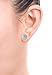 Belacqua Round Natural Blue Milky Aquamarine Gemstone Stud Earrings in Sterling Silver, Size - 10mm, Push Back - Clasp, Jewelry for Women, Gift Box Included
