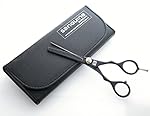 Barber Hair Thinning Shears, Hair Thinning Scissors - 5.5 inch (14cm), Black + Presentation Case