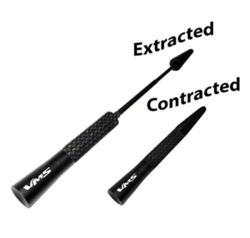 RETRACTABLE BLACK Machined CNC Aluminum and BLACK Real CARBON FIBER 4.5