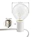 Goothy Globe String Lights 100Ft with G40 100 Clear Bulbs Outdoor Garden Party Patio Bistro Market Cafe Hanging Umbrella Lamp Backyard Lights - White
