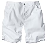 Dickies Industrial Wear DX400 34W by 10L Relaxed Fit Cotton Utility Short Painters Pants, White