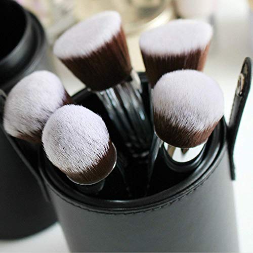Kabuki Face Makeup Brush Set - Best 5 pc Large Face Brushes with Case for Foundation, Blush, Bronzer, Concealer, Mineral Powder Cosmetic Applicator Soft Dense Synthetic Vegan Brochas de Maquillaje