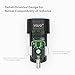 VOJO 24W Dual Fast Car Charger Adapter [White] with Adaptive 2 Port Cigarette Lighter USB for S6 S7 S5 S4 , iPhone 6 6s Plus 5s 5 SE iPad 4 3 mini 2, LG G5 G4 G3, HTC M8 M9, Android