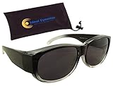 Womens Ombre Fit Over Sunglasses by Ideal Eyewear - Wear Over Prescription Glasses - Over Eyeglasses - Polarized Lenses - Light and Comfortable - Case Included