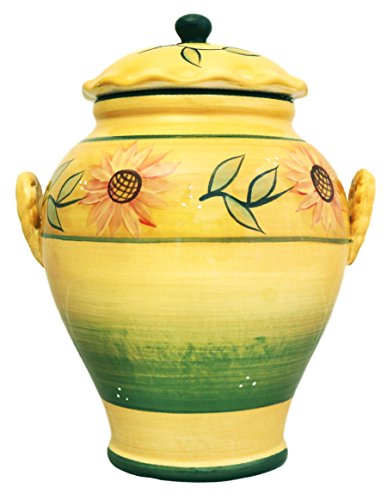Sunflower Garden Hand-Painted Cookie Jar