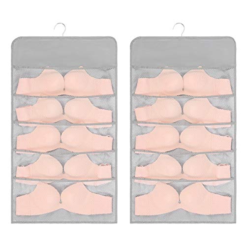 Livememory Bra Organizer for Closet, Hanging Bra Organizer Dual Sided