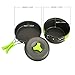 HUKOER Camping Cookware Mess Kit Backpacking Gear & Hiking Outdoors Campfire Cookware Cooking Utensils Ultralight 13 Pieces Cooking set Compact& Durable Pot Pan Bowls - Free Folding Spork, Nylon Bag