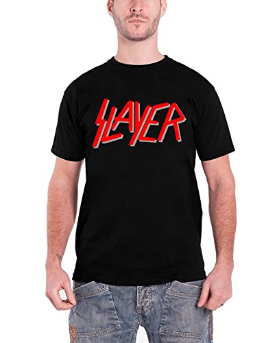 Slayer T Shirt Classic Red Band Logo Official Mens Black