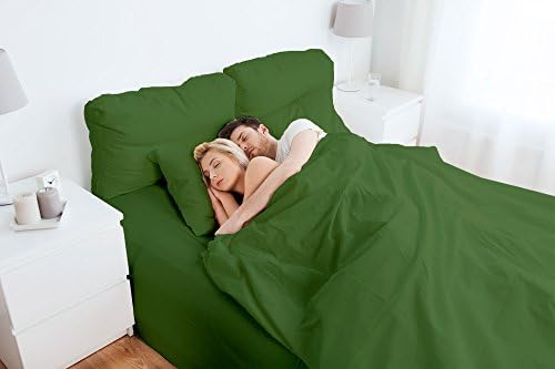 New York Mercado Super Soft Made in USA Italian finish Premium Quality Bedding Sheet Set, 100% Organic cotton High Thread count single ply, long stapled with 21” Deep Pocket (Cal-King, Sage)