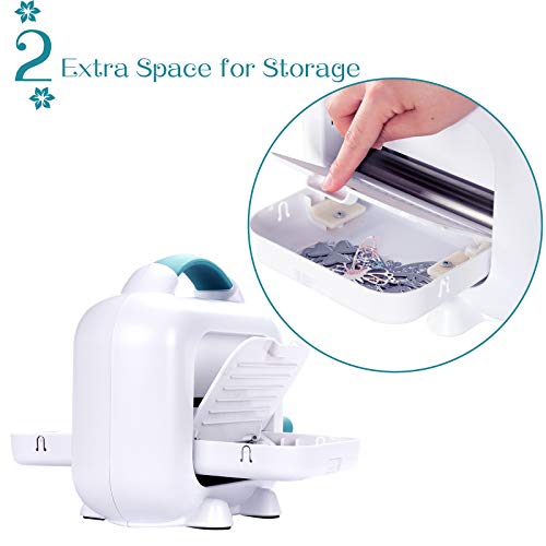 NURXIOVO Manual Die Cutting Machine Foldaway Embossing Machine 6 Inch Opening DIY Dies Tool with Foldable Lever, Cutting Dies, Designed Card Paper, Cutting Pads and Platform - Thumbnail 2