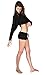 Drawstring Sexy Stretch Knit Low Rise Shadow Stripe Shorts by KD dance New York