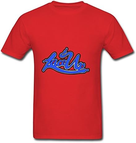 Red Lace Up [mgk] Blue Creative Design Xxxx-large Cotton Men Top-shirt