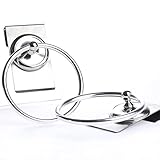 Pair of Shiny Silver Cabinet Door Instant Towel Mounts for Home Decor