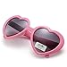6 Neon Colors Heart Shape Party Favors Sunglasses, Multi Packs (6-Pack Pink)