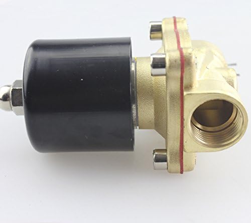 Akent DC12V Electric Solenoid Valve (NPT, Brass, Normally Closed) (1")