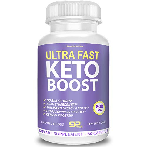 Ultra Fast Keto Boost - Go BHB Ketones - Burn Stubborn Fat - Enhanced Energy & Focus - Suppress Appetite - Ketosis Booster - Supremal Nutrition