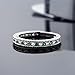 Sterling Silver Green Simulated Emerald & White Created Sapphire Women's Anniversary Wedding Band Ring (Available 5,6,7,8,9)