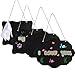 AUSTOR Chalkboard Sign 8x10 Inch Double Sided Erasable Message Board with Hanging Strings, 2 Shapes x 2, 4 Pack