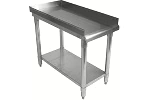Express KitchQuip NSF Certified 18 Gauge Heavy Duty Stainless Steel Equipment Grill Stand with Undershelf for Kitchens, Utility Rooms, Caterers & Auto