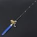 Mintbon Mini Portable Pocket Fish Pen Shape Aluminum Alloy Fishing Rod Pole Reel Combos Blue