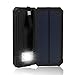 QueenAcc 15000mAh Solar Charger, Solar Power Bank with LED Flashlight Portable Charger, Backup Solar Power Pack, Dual USB Port Solar Battery Charger for Smart phones and Other USB Devices(black)