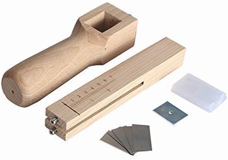 Diy Cutter Leder Hand Schneiden Lederhandwerkzeug Aus Holz Riemenschneider Leder Werkzeug Mit 5 Klingen Fur Leder Gurtel Amazon De Kuche Haushalt
