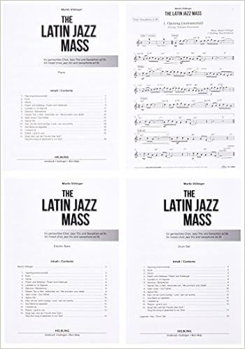 The Latin Jazz Mass Instrumentalstimmensatz Fuer Gemischten Chor Satb Jazz Trio Und Saxophon Ad Lib Instrumentalstimmensatz Fuer Tenor Saxophone Piano Electric Bass Drum Set Voellinger Martin 本 通販 Amazon