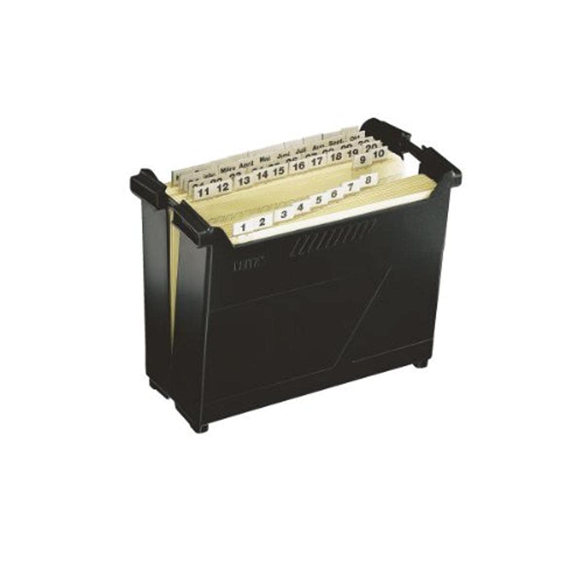 Leitz Alpha Follow-up File Set With 53 Slip-in Folders - Black