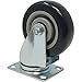 Online Best Service 4 Pack Caster Wheels Swivel Plate Casters On Black Polyurethane Wheels (4 inch Plate)