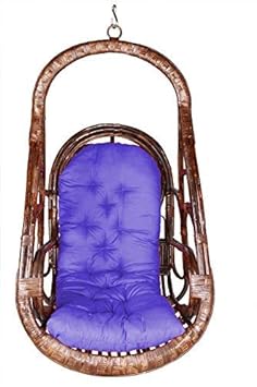 Virasat Outdoor/Indoor/Balcony/Garden/Patio/Hanging Swing Chair with Cushion & Hook/Color-Brown