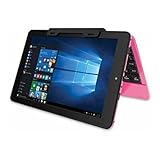 RCA Cambio 10.1-Inch 2-in-1 Tablet PC with Detachable Keyboard (Intel Atom Z3735F,2GB RAM,Windows 10), Pink