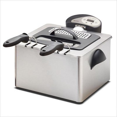 Click Here to See More Images Aroma Housewares ADF-212 Smart Fry XL Digital Dual-Basket Deep Fryer