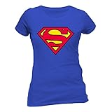 DC Comics Women's Superman Logo T-Shirt,Royal Blue,X-Large