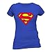 DC Comics Women's Superman Logo T-Shirt,Royal Blue,X-Large