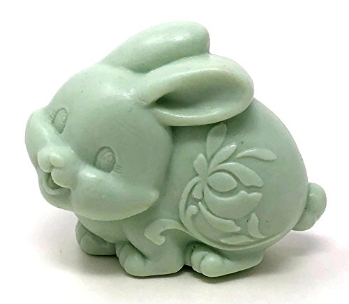 3D Soft Green Easter Bunny Glycerin Soap Bar Fresh Handmade All Natural Pure
