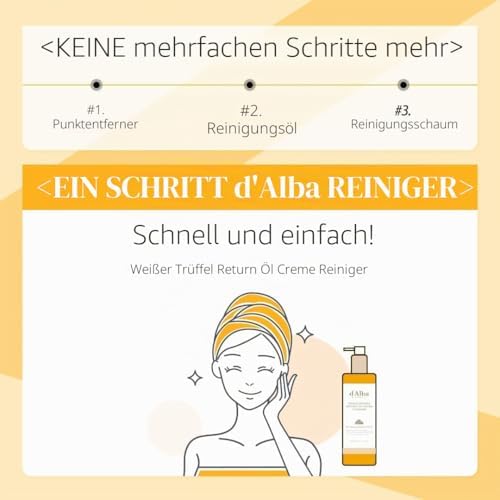 Reinigungscreme mit italienischem weißem Trüffelrücklauföl, vegane Hautpflege, einfache Reinigung in einem Schritt für Talg und Make-up-Entfernung