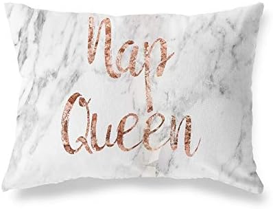 Joyce White Marble Pillowcases Standard Size, 12"x20" Satin Pillow Cases for Hair and Skin, Flannel is Soft and Comfortabe