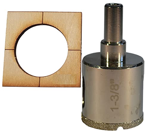 35mm Hole Saw for Tile For Holes for Pipes Guide Holds Holesaw In Place When Drilling Pro Grade Multi Use 35mm Diamond Hole Saw For Porcelain Granite Ceramic Glass Tile Glass Bottles — image 1