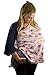 Nursing Breastfeeding Cover Scarf With Floral Watercolour Design for Baby Girls, Infant Car Seat Cover, Grocery - Shopping Cart Cover, 5 in 1 Multi Use Stretchy Canopy by Gufix