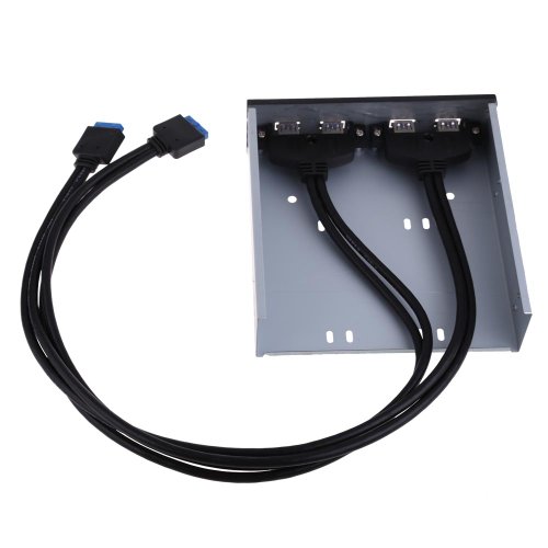 ttnight 5.25 inch USB 3.0 Front Panel Floppy Disk Bay 4 Ports Hub Bracket Cable