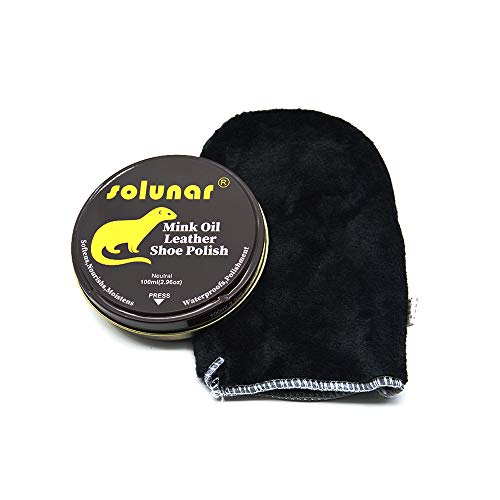 Solunar Unisex mink oil shoe polish care kit,Natural and Non toxic|Conditioning|Waterproofing|Mildew-proof|Softens,for leather jackets,boots,couchs - Thumbnail 4
