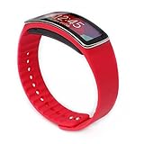 Moretek Replacement Plastic Band for Samsung Gear Fit Wristband SM-R350 (Red)