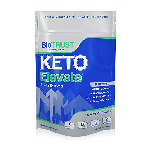 BioTrust Keto Elevate - Keto Boosting Pure C8 MCT Oil Powder | Ketogenic Diet Supplement | Keto Coffee Creamer | 100% Caprylic Acid