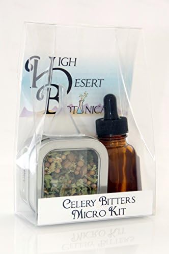Make Your Own Spicy Celery Homemade Cocktail Bitters Kit: Perfect for Your Homebar or a Gift | 200 Servings to Craft Delicious Bloody Marys and Martinis | Crafted by High Desert Botanicals