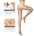 HONENNA 2 Pair Compression Shaping Pantyhose Control Top Semi Opaque Tights Push Up (Medium, Black+Nude)