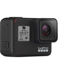 GoPro HERO7 Hero 7 - Cámara de acción negra y kit de accesorios de lujo - Incluye: tarjeta de memoria microSDHC SanDisk Extreme de 64 GB + carcasa submarina + reloj de actividad y mucho más
