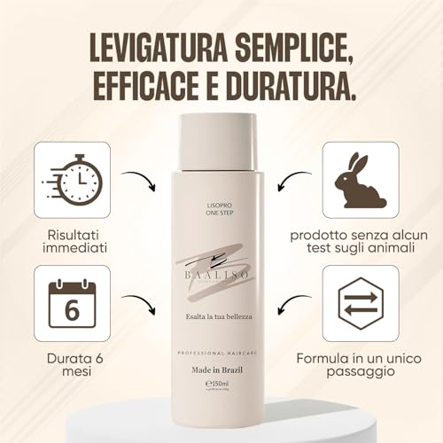 Baaliso Brazilian Keratin Straightening Keratin – 150 ml Keratin Smoothing for Hair, Formaldehyde-free Keratin, Smoothing Treatment for All Hair Types
