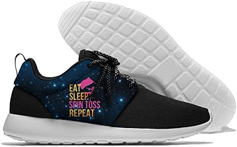 Eat Sleep Spin Toss Repeat Color Guard Men's Classic Athletic Running Shoes 42