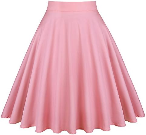 SISHION 2018 Blue Red Black Skirt Women High Waist Plus Size Floral Polka Dots Ladies Summer Skirts Vintage Sexy Skirt VD0020 (L, Pink)